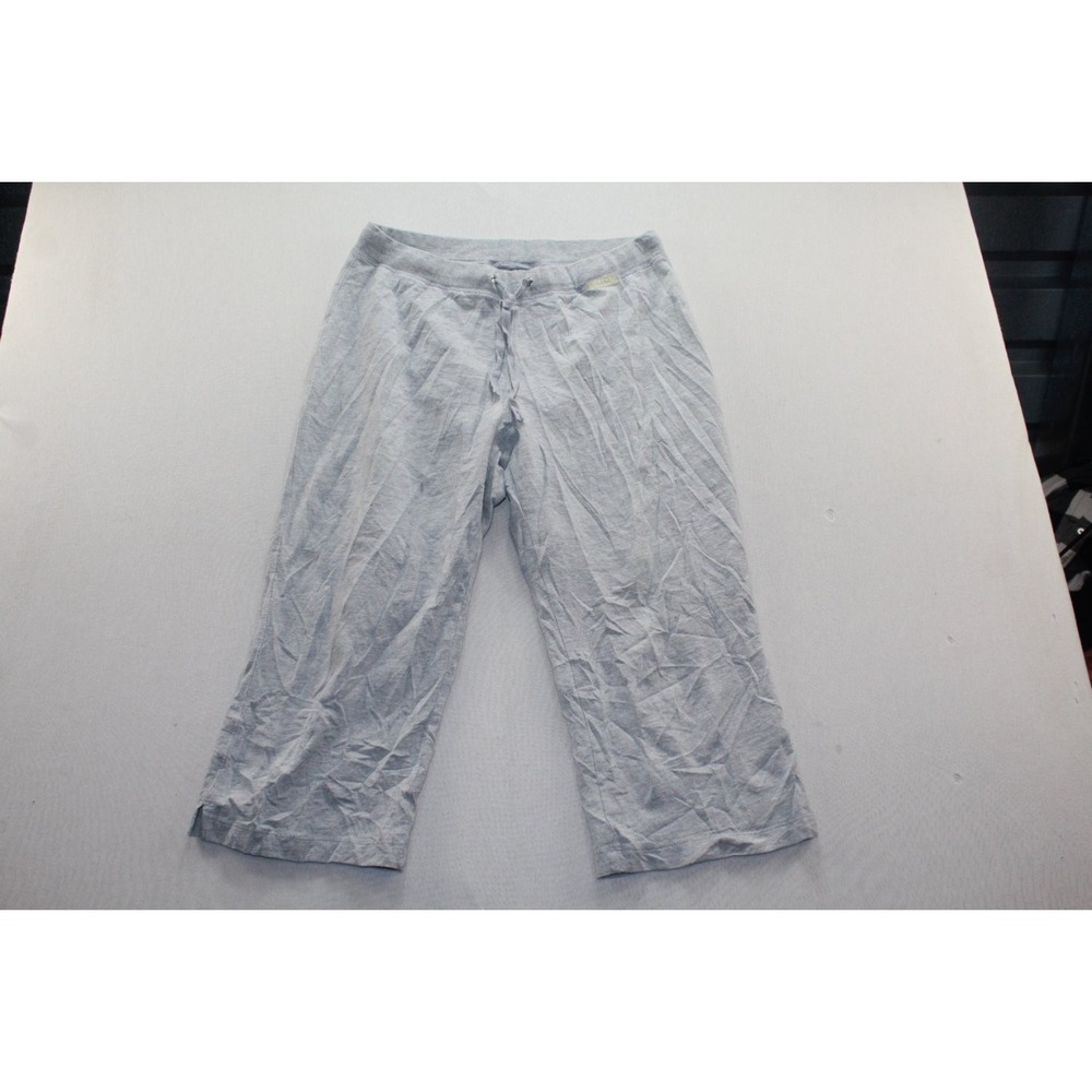 N.y.l. Pants Womens Gray Fleece  28x18 Gray Drawstring Elastic Waistband